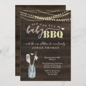 Sipと参照ベビーBBQ招待状-ベビーQ Barbeque 招待状 (正面/裏面)