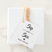 sipと参照ラベル、新生児ギフトラベル、ベビーシャワー フェイバータグ (インサイチュ)