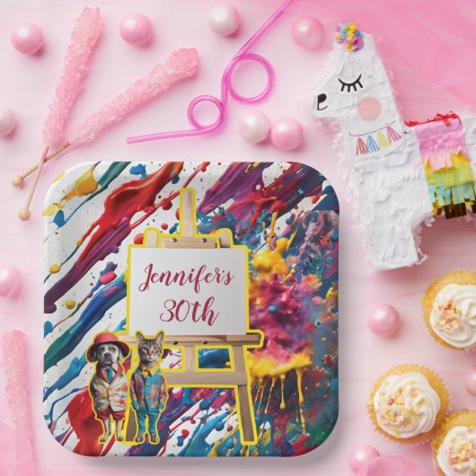 Sipと絵を描パーティーアセリ絵を描スト ペーパープレート (パーティー)