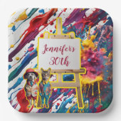 Sipと絵を描パーティーアセリ絵を描スト ペーパープレート (正面)