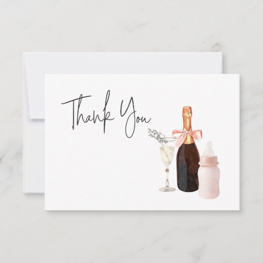 Sipと見る赤ちゃんシャワーカスタマイズありがとうありがとう サンキューカード (正面)