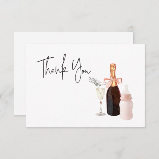 Sipと見る赤ちゃんシャワーカスタマイズありがとうありがとう サンキューカード (正面/裏面)
