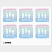 SipとDipプールパーティーの好意 スクエアシール (シート)