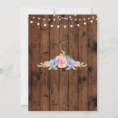 sipとseeベビーシャワーフローラウッド素朴招待状 招待状 (裏面)