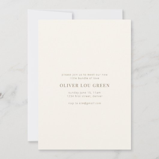 SipとSeeベビーシャワー招待状 招待状 (裏面)