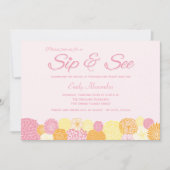 SipとSee新生児の発表パーティの招待状 招待状 (正面)