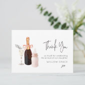 SipとSee新生児カスタマイズ可能サンキューカード サンキューカード (スタンド正面)