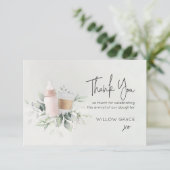 SipとSee新生児カスタマイズ可能サンキューカード サンキューカード (スタンド正面)