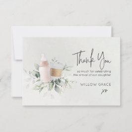 SipとSee新生児カスタマイズ可能サンキューカード サンキューカード