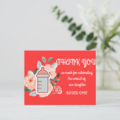 SipとSee新生児カスタマイズ可能サンキューカード ポストカード (スタンド正面)