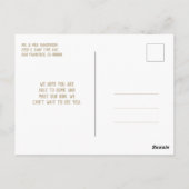 SipとSee Blue男の赤ちゃんストライプの招待状 ポストカード (裏面)