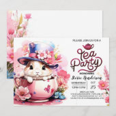 SipとSee Bunny Baby Shour 招待状 (正面/裏面)