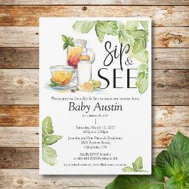 SipとSee Meet Theベビー招待状 招待状