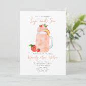 SIPアンドシーピーチスムージー新生児 招待状 (スタンド正面)