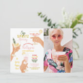 SIPスピリッツホレイフォトカクテルドリンク誕生日 招待状 (スタンド正面)