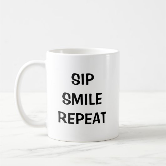 Sipスマイルリピート感動的:コーヒーマグ コーヒーマグカップ (左)