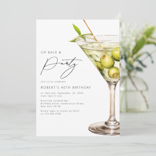 Sipバックとパーティー | マルティおもしろいニ誕生日 招待状 (スタンド正面)