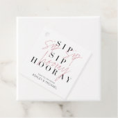 Sipホアレーブラック&ホワイトモダンメッセージカード フェイバータグ (インサイチュ)