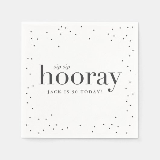 sipホイホレイバースデーパーティナプキン スタンダードカクテルナプキン (正面)