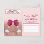 sipホレイウォーター色ワインテイスティング誕生日 インビテーションポストカード (裏面)