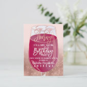 sipホレイウォーター色ワインテイスティング誕生日 インビテーションポストカード (スタンド正面)