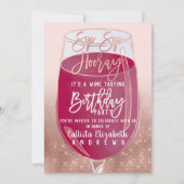 sipホレイウォーター色ワインテイスティング誕生日 招待状 (正面)