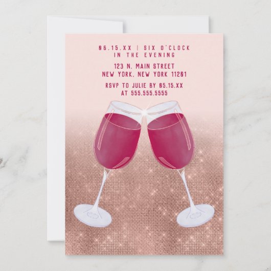 sipホレイウォーター色ワインテイスティング誕生日 招待状 (裏面)