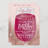 sipホレイウォーター色ワインテイスティング誕生日 招待状 (正面/裏面)