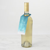 sipホレイカスタムウェディング抽象芸術ティール(緑がかった色)アクア ボトルネックタグ (アングル)