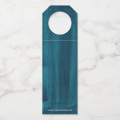 sipホレイカスタムウェディング抽象芸術ティール(緑がかった色)アクア ボトルネックタグ (裏面)