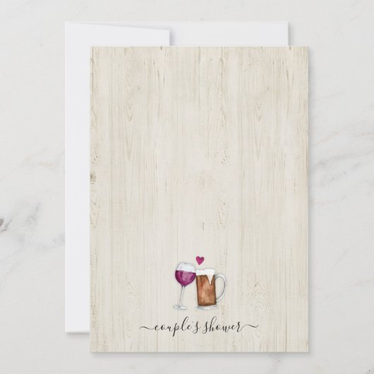 sipホレイカップルのシャワー招待状 招待状 (裏面)