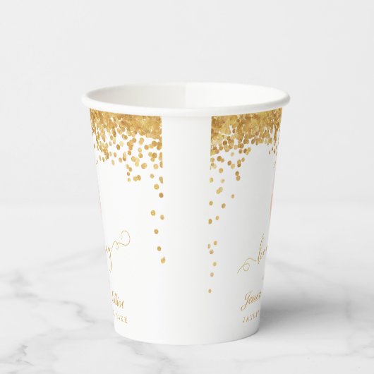 sipホレイシャワーまたは婚約パーティ紙Cu 紙コップ (左)