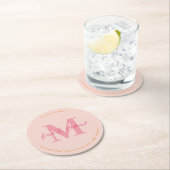 sipホレイズモノグラム結婚イニシャルコースター ラウンドペーパーコースター (インサイチュ)