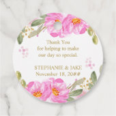 Sipホレイピンクと金ゴールドウォーター色フローラ フェイバータグ (裏面)