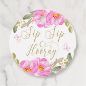 Sipホレイピンクと金ゴールドウォーター色フローラ フェイバータグ (正面)