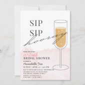 Sipホレイピンクバーチャルブライダルシャワー 招待状 (正面)