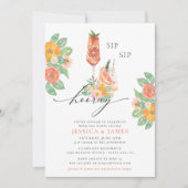 Sipホレイブライトカクテルカップルのシャワー 招待状 (正面)