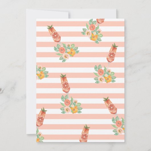 Sipホレイブライトカクテルカップルのシャワー 招待状 (裏面)