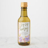 SIPホレイボホシック金ゴールドバタフライブライダルシャワー ワインラベル (正面)