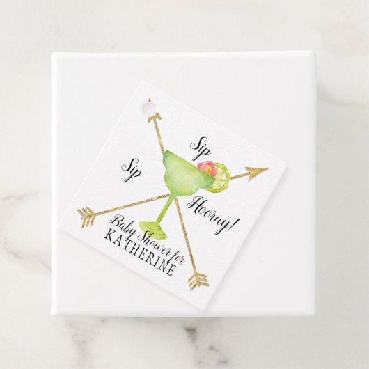 sipホレイマルガリータ金ゴールドnアローズベイビーシャワー フェイバータグ (インサイチュ)