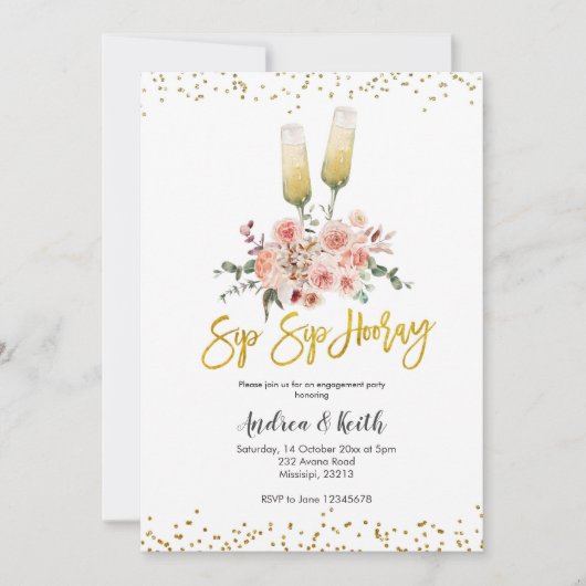 sipホレイワイン婚約パーティ 招待状 (正面)