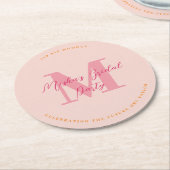 sipホレーイニシャルピンクコースター ラウンドペーパーコースター (アングル)