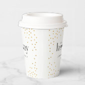 sipホレーエレガント金ゴールド水玉模様誕生日 紙コップ (右)