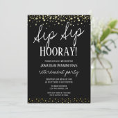 sipホレーエレガント金ゴールド退職パーティー 招待状 (スタンド正面)