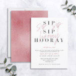 sipホレーバラオールデイワインテイスティング誕生日 招待状<br><div class="desc">もう時間だ祝!Sip Sip Hooray Roゼオールデイワイン誕生日パーティーへの招待は、ロゼ色の手書き文字のタイポグラフィをクラシックセリフのタイプに置いたデュオ型プレゼンでモダンす「sip hooray」、カードはsans serifのタイプでパーソナライズされたモダン。プレースホルダタイプは「ワイン試飲」の誕生日を言うが、イベントタイプと年齢はニーズに合わせて完全に編集できる。カードの裏には、美しいロゼのワイン色のフォイルのテクスチャーがフェイク付いている。美しいモダン誕生日の招待状！著作権エレガント招待状、すべての権利を留保。</div>