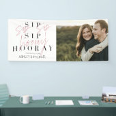 sipホレーモダンタイポグラフィ婚約パーティ 横断幕 (トレードショー)