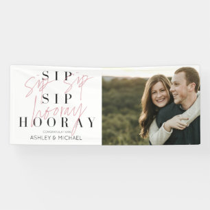 sipホレーモダンタイポグラフィ婚約パーティ 横断幕
