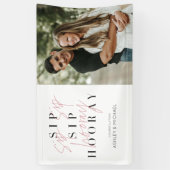 sipホレーモダンタイポグラフィ婚約パーティ 横断幕 (縦)