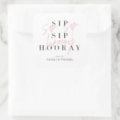 sipホレー白黒ピンク婚約パーティ スクエアシール (バッグ)