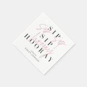 Sipホレー白黒写真ブライダルシャワー スタンダードカクテルナプキン (角)